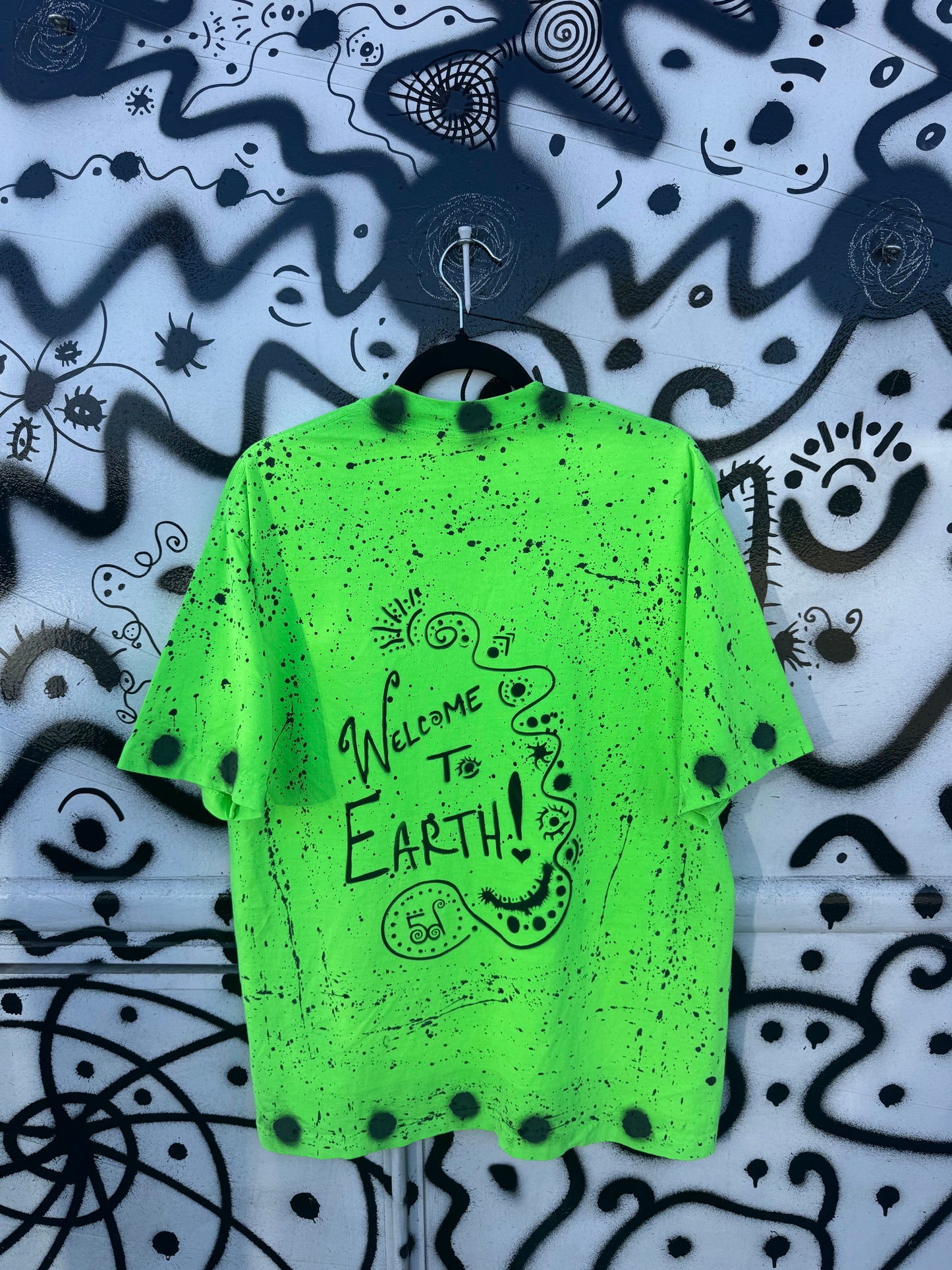 Welcome to Earth | Neon Green Tee