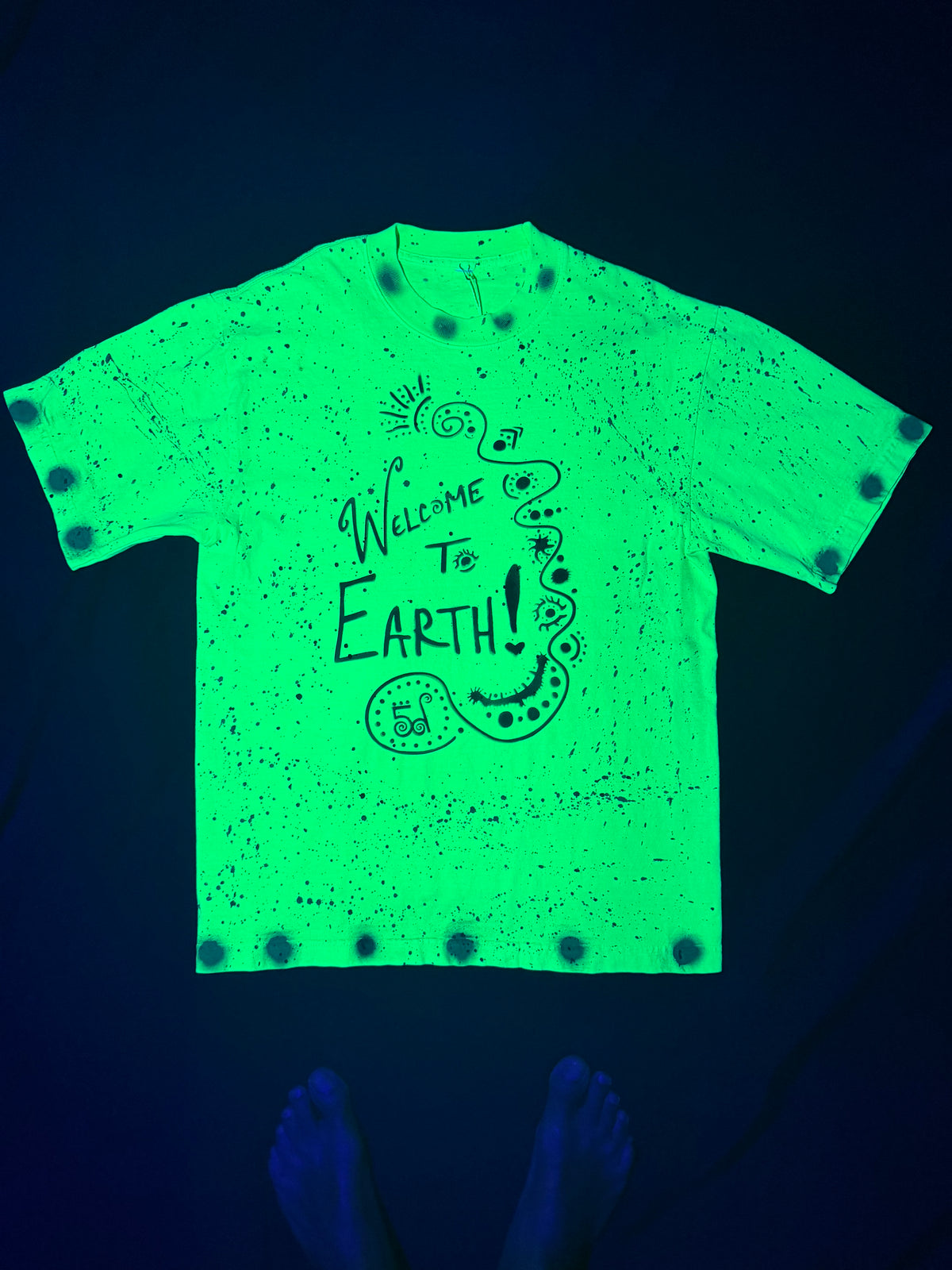 Welcome to Earth5d | Neon Green Transmission Tee
