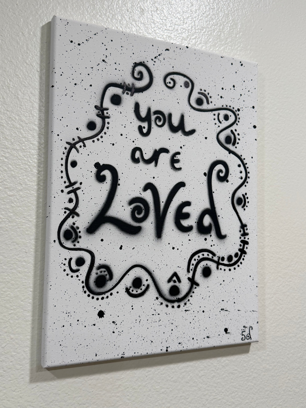 YOU ARE LOVED | Black and White ~ Transmission Portal Painting