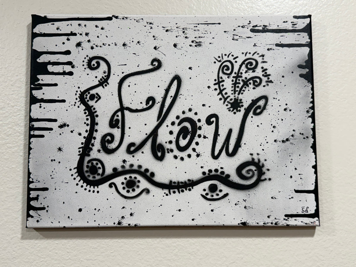 Flow | Black and White ~ Transmission Portal Painting