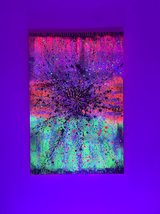 "The Hue of the Real You" 5d Love Portal - Original Canvas Painting 24"x36"x1.5"