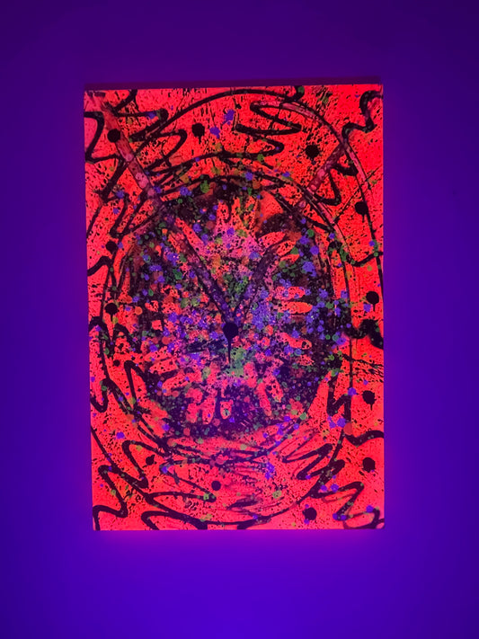 "The Orange Exuberance" 5d Love Portal - Original Canvas Painting 24"x36"x1.5"