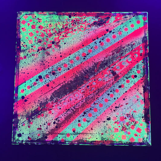 5d Love Portal Canvas- Original Painting - 14"x14"x3/4"