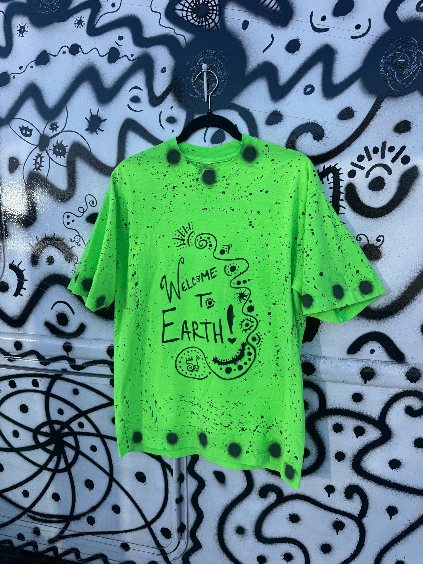 Welcome to Earth | Neon Green Tee