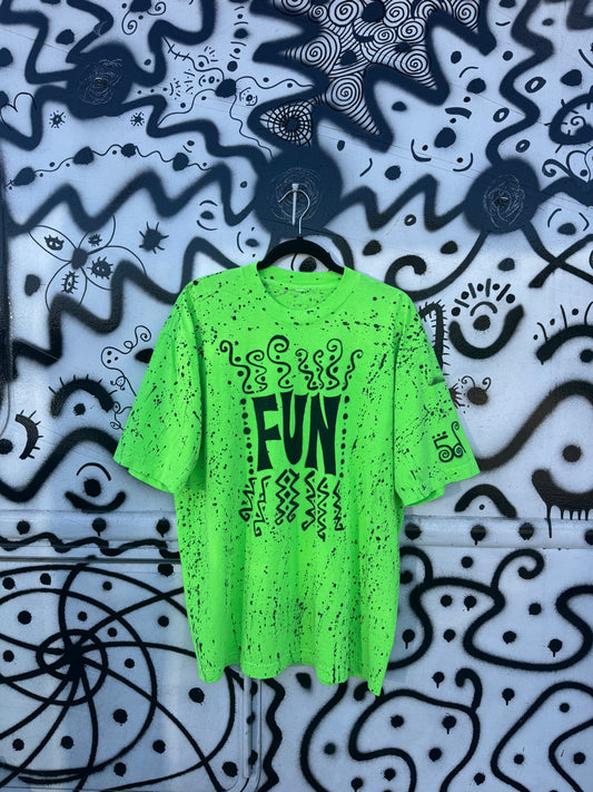 FUN | Neon Green Tee
