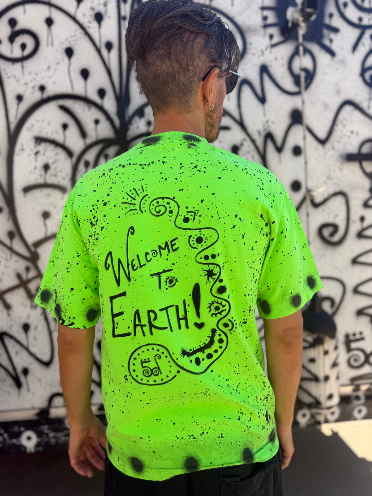 Welcome to Earth5d | Neon Green Transmission Tee