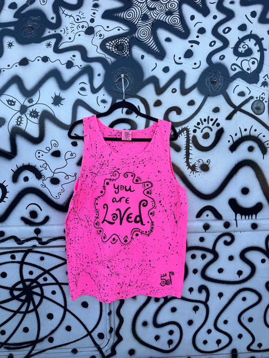 You are Loved | Neon Pink Tank