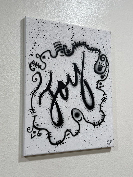 JOY | Black and White ~ Transmission Portal Painting