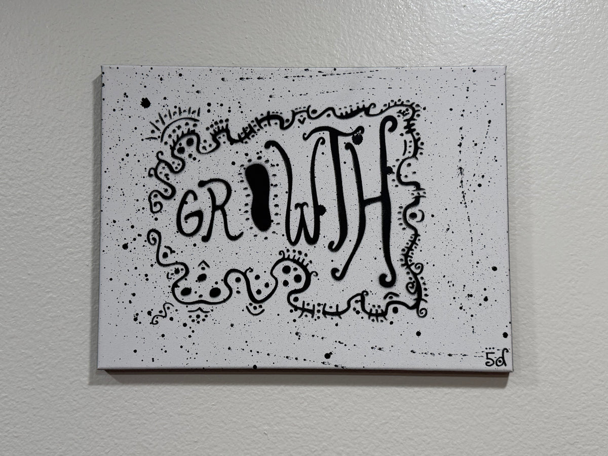 Growth | Black and White ~ Transmission Portal Painting