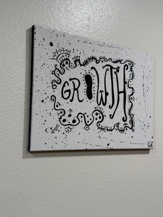 Growth | Black and White ~ Transmission Portal Painting