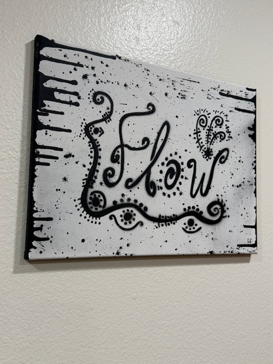 Flow | Black and White ~ Transmission Portal Painting