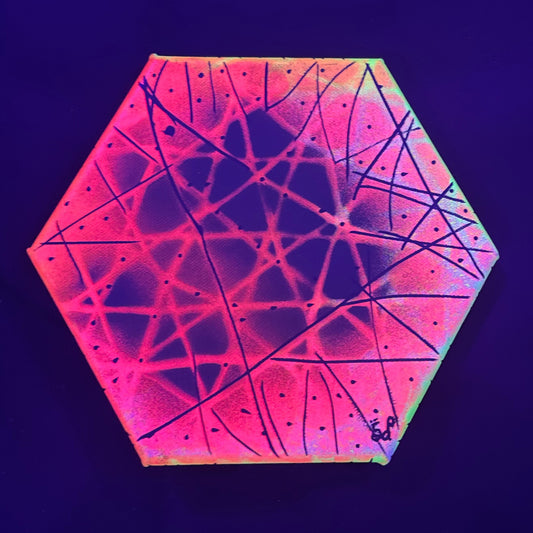 5d Love Portal Painting - 7" Hexagon Canvas