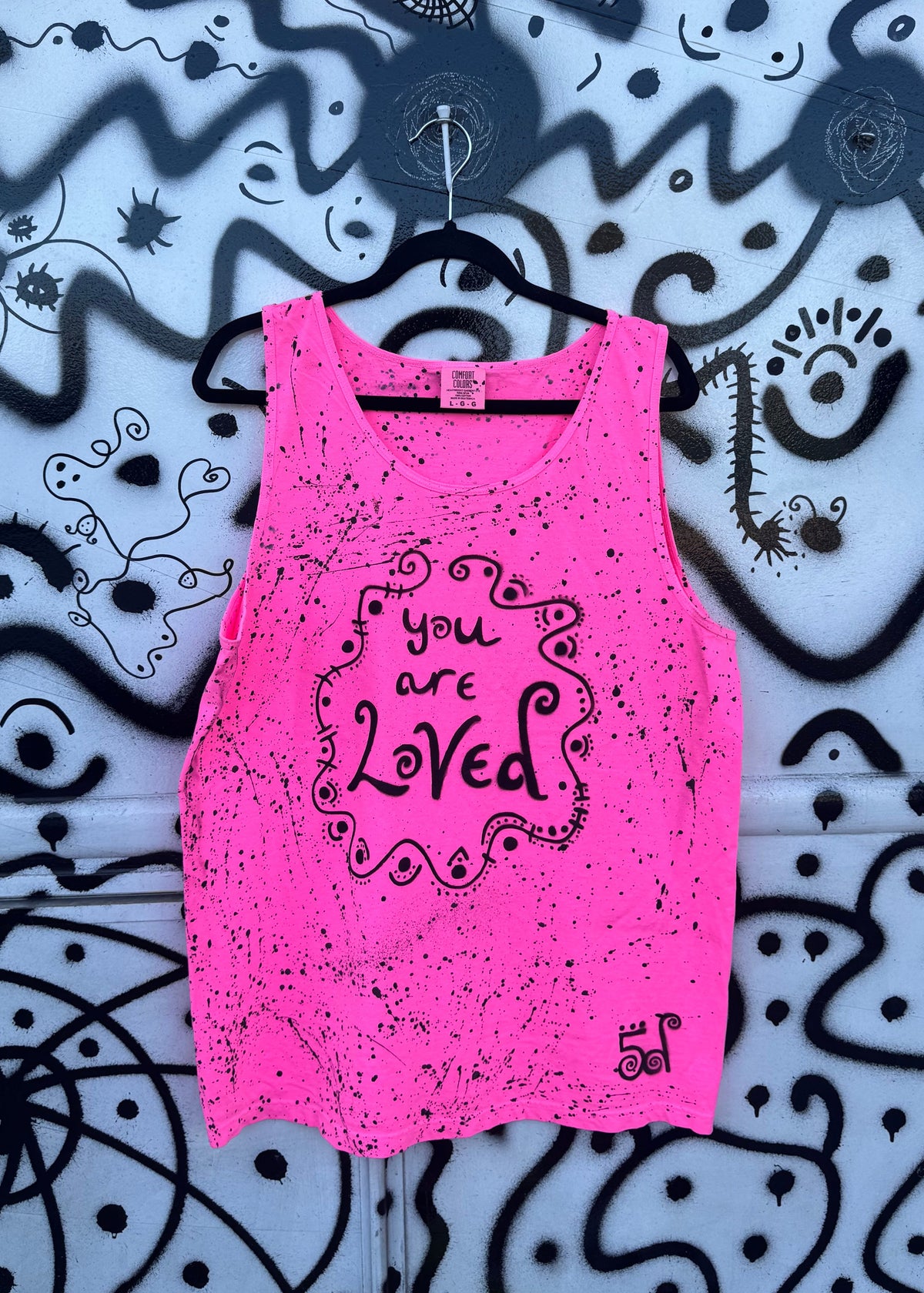 You are Loved | Neon Pink Transmission Tank